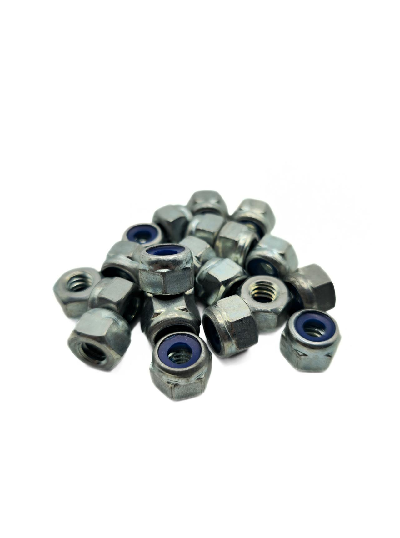 Tuercas autofrenante p/ correa y noria 1/4" white